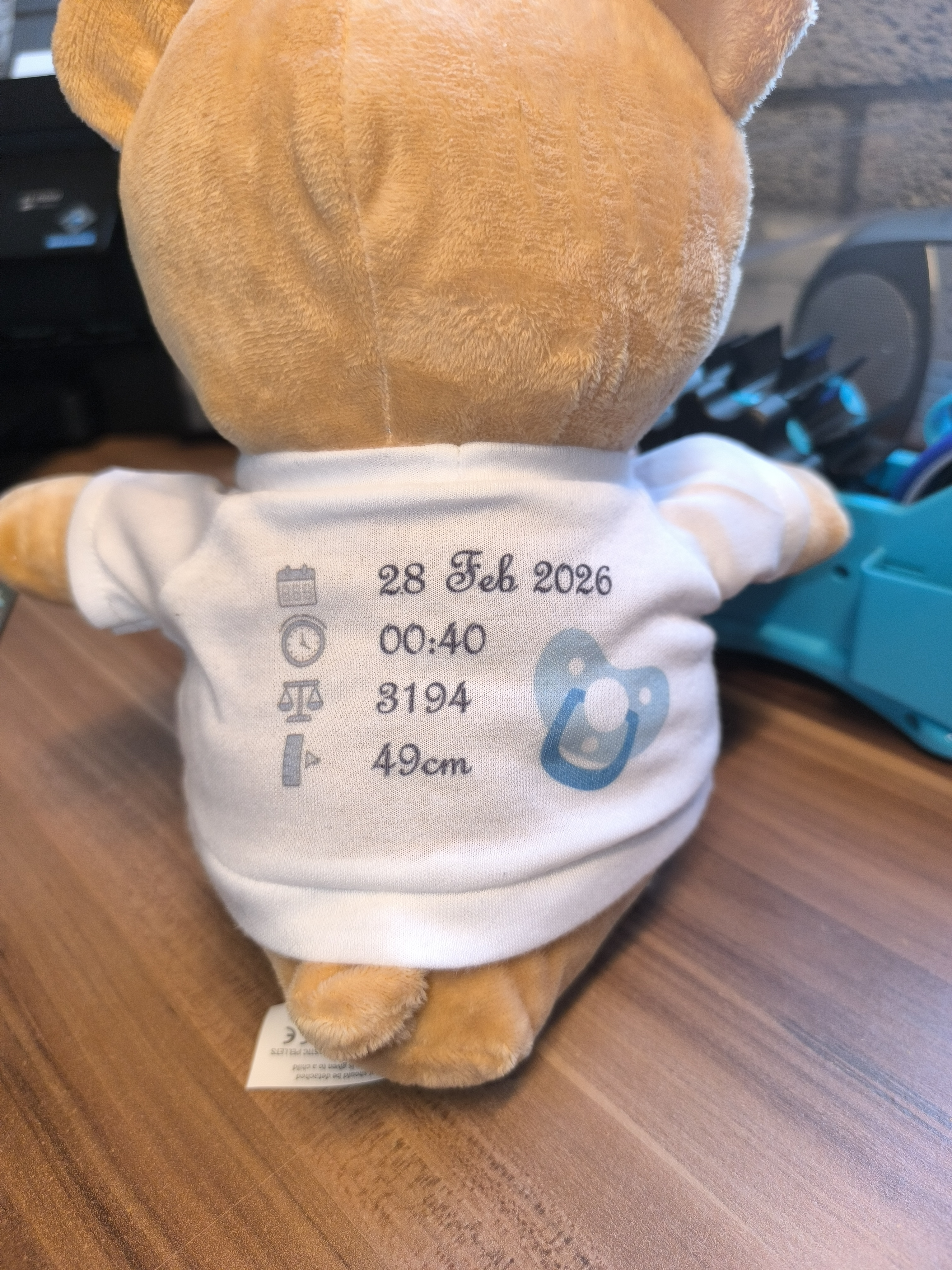 Gepersonaliseerde knuffel beer